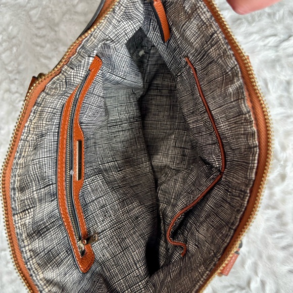 Miztique Brown Vegan Leather Messenger Hobo Saddle Bag Crossbody Purse - Picture 6 of 7